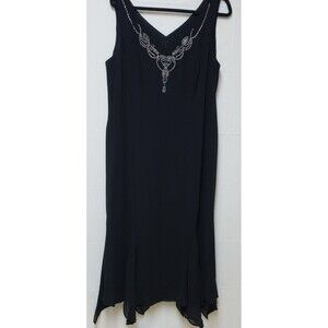 VGT Another Thyme Women's Cocktail Party Black Sleeveless Maxi Dress PO Excel 16